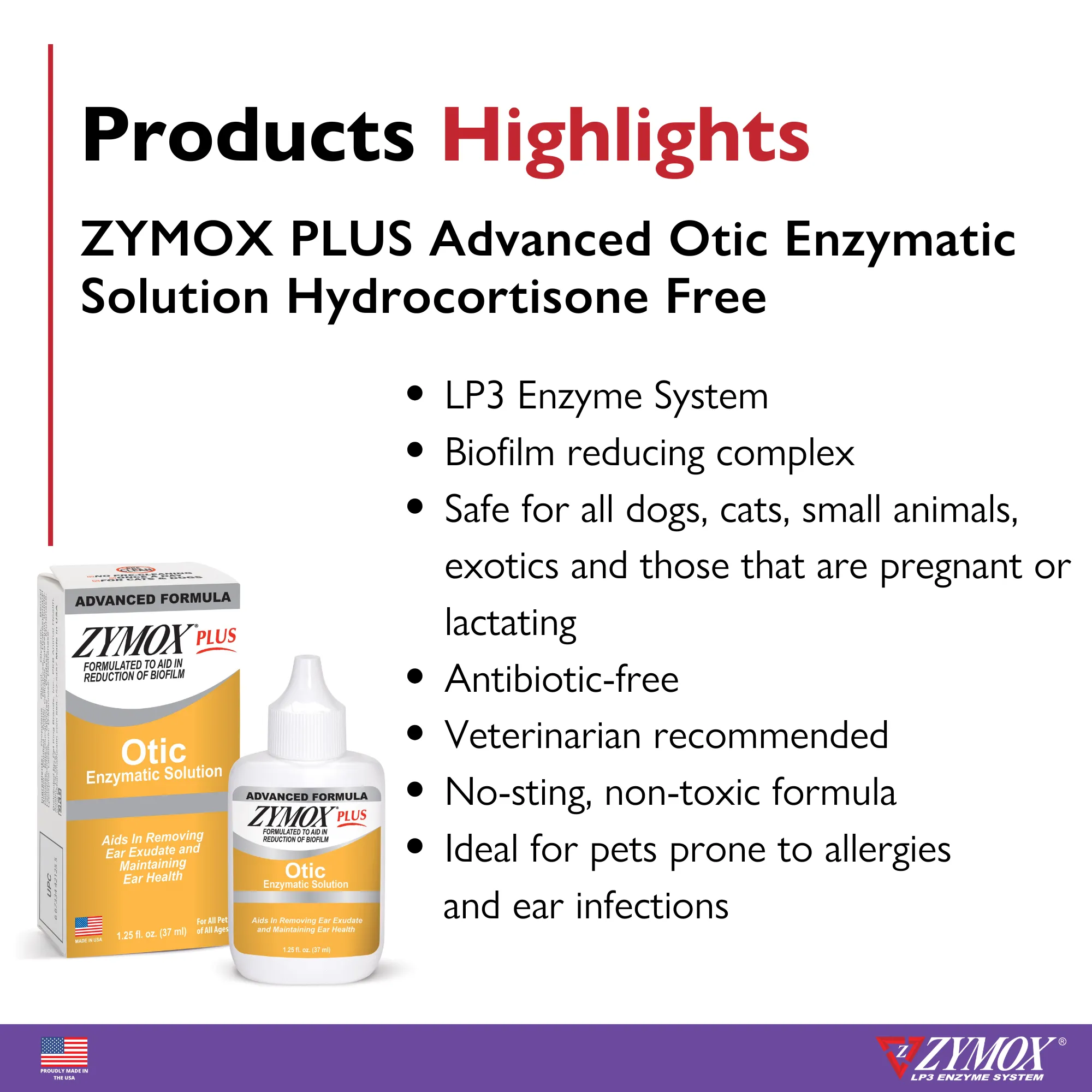 ZYMOX PLUS Advanced Otic Enzymatic Solution Hydrocortisone Free