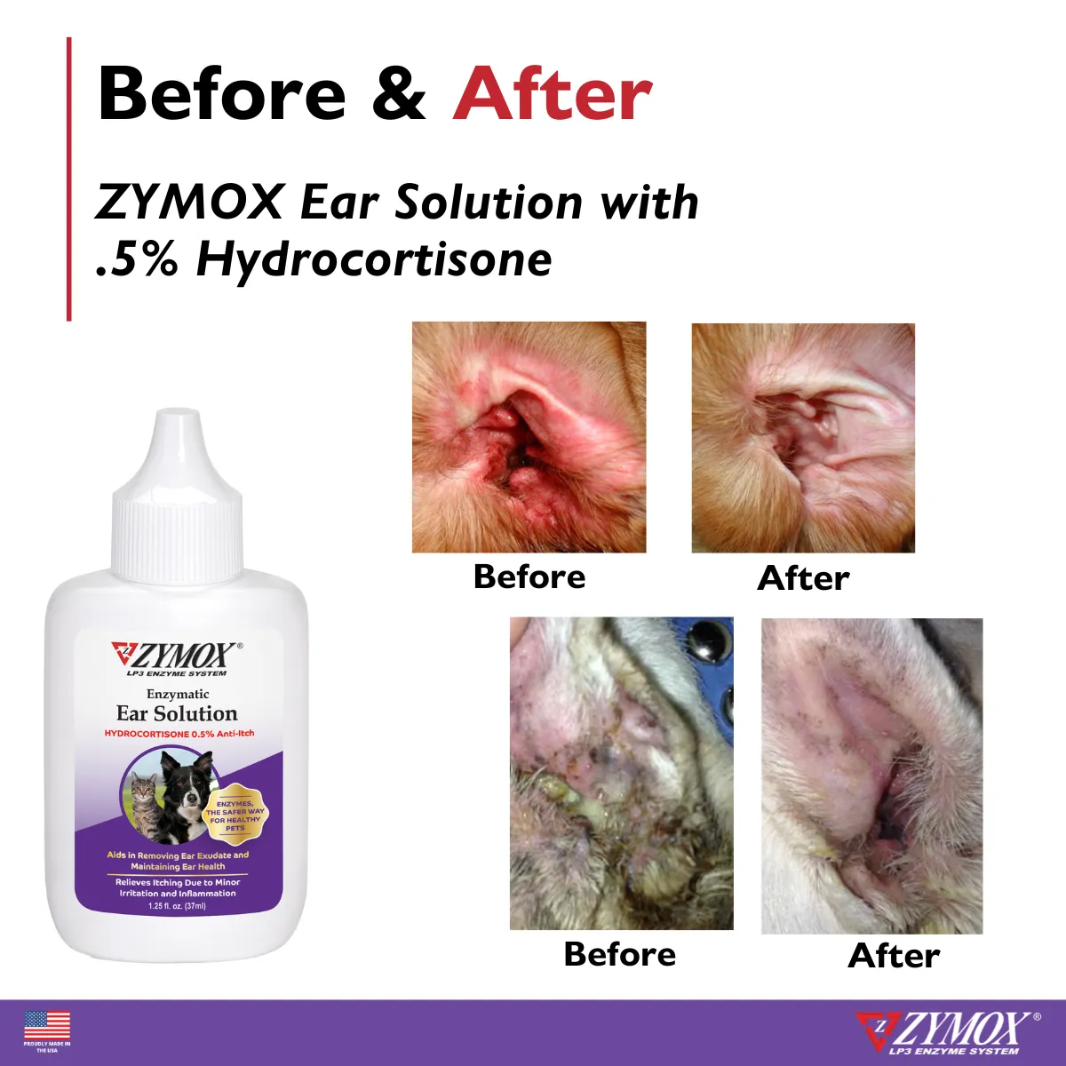 ZYMOX Enzymatic Ear Solution with 0.5% Hydrocortisone