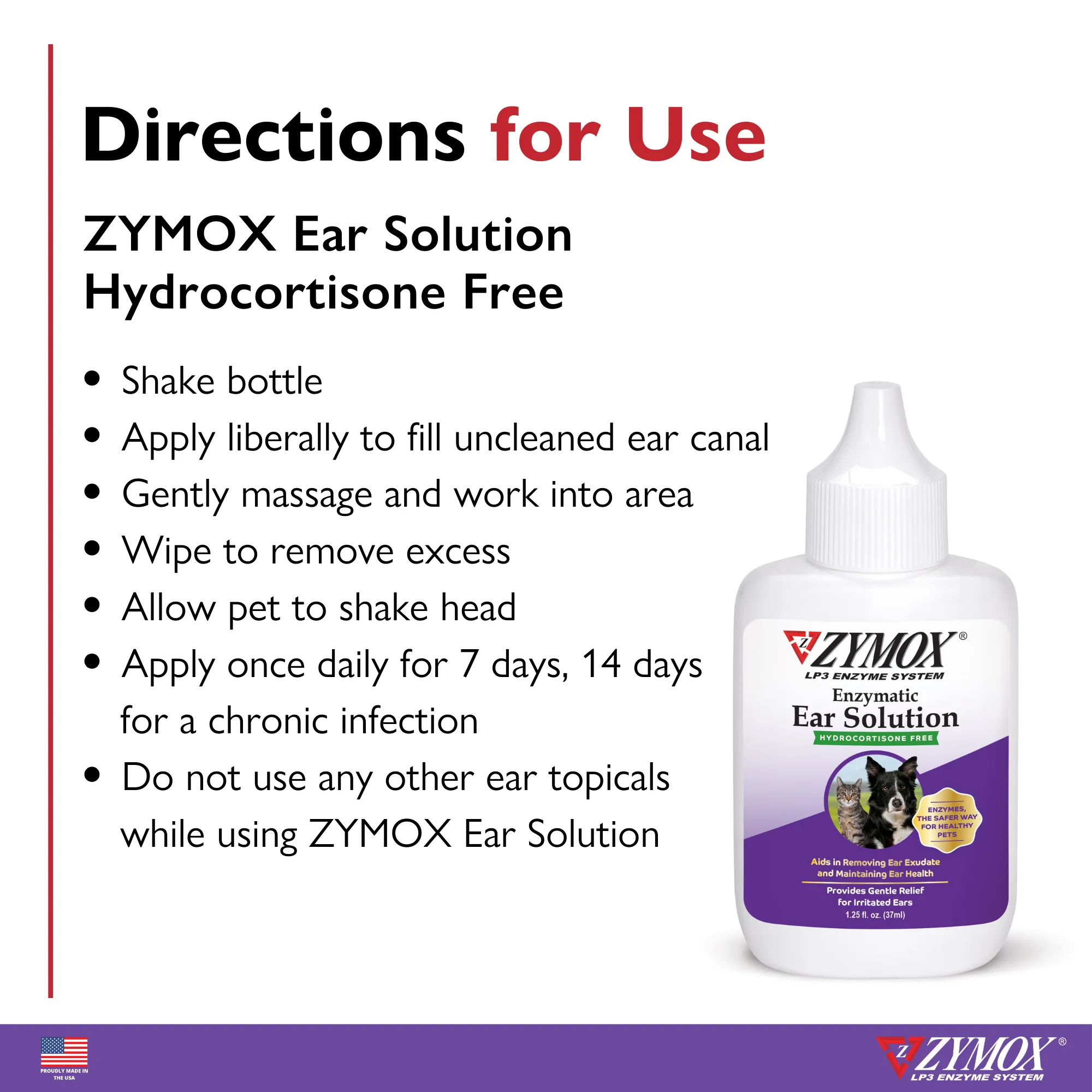 ZYMOX Enzymatic Ear Solution Hydrocortisone Free