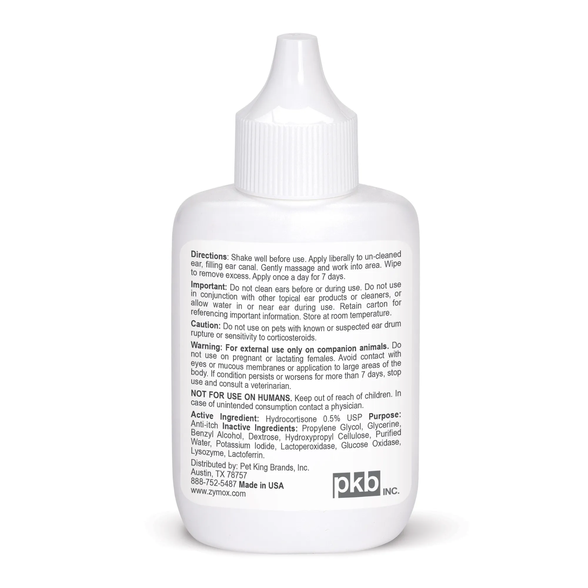 ZYMOX® Enzymatic Ear Solution with .5% Hydrocortisone for Cats & Kittens