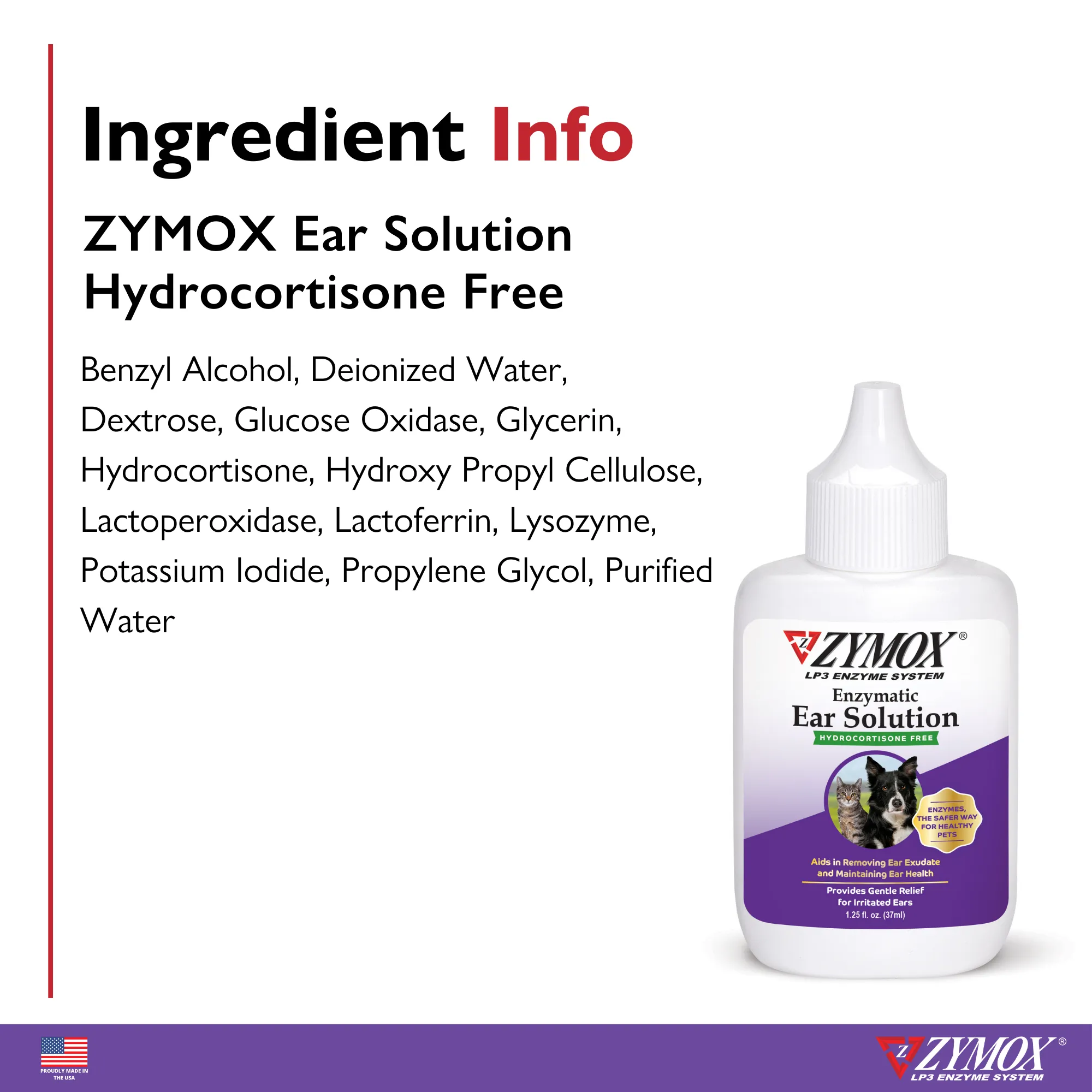 ZYMOX Enzymatic Ear Solution Hydrocortisone Free