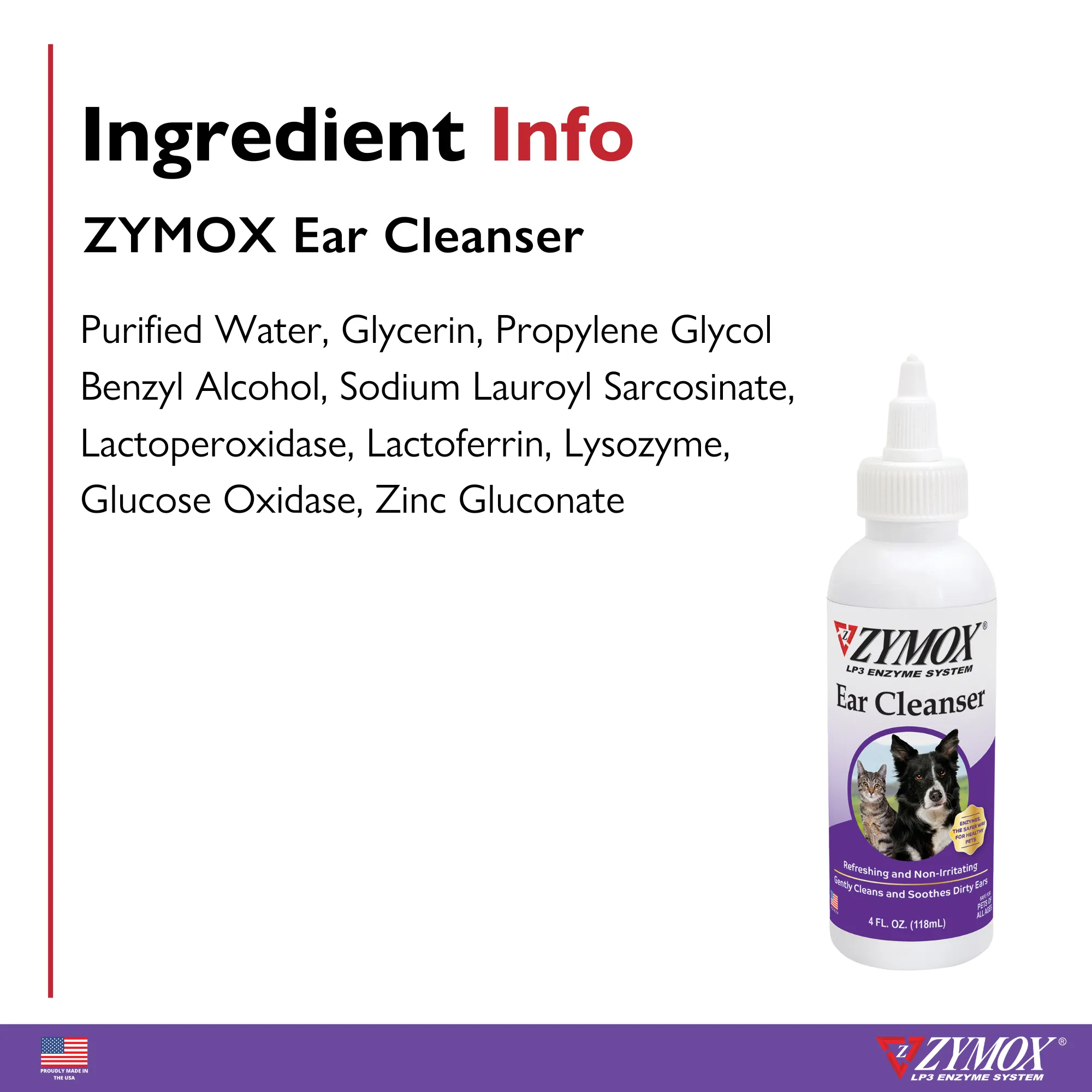 ZYMOX Enzymatic Ear Cleanser, Authentic Product Made in the USA - 4 oz
