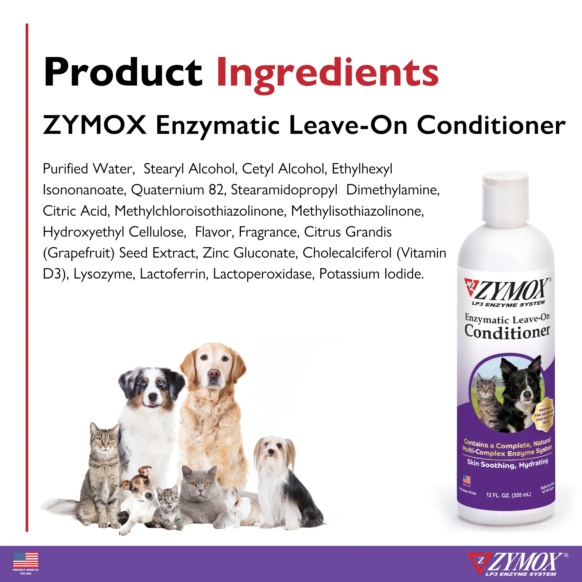 ZYMOX Leave-On Conditioner, Authentic Product Made in the USA - 12 oz