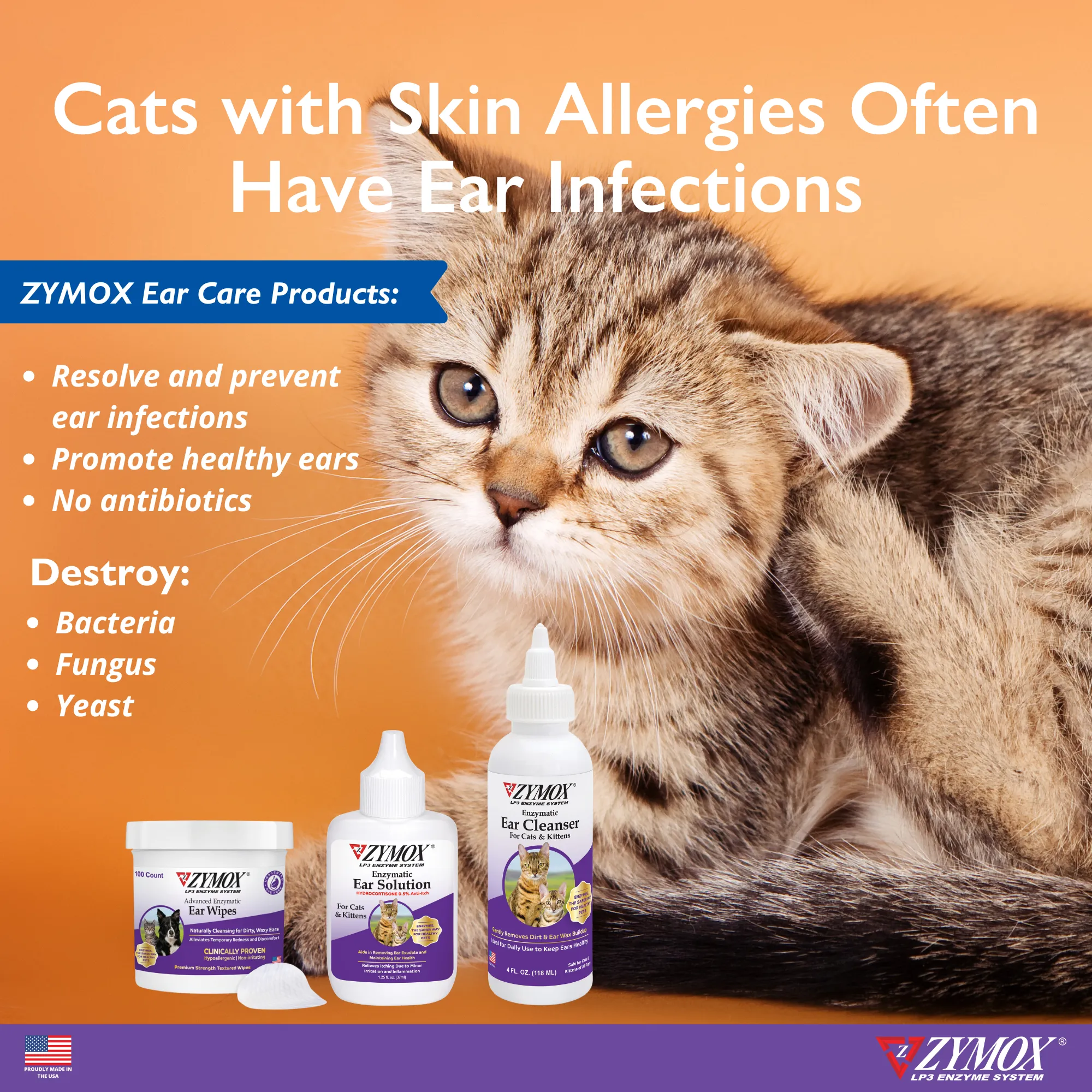 ZYMOX® Enzymatic Topical Cream with .5% Hydrocortisone for Cats & Kittens