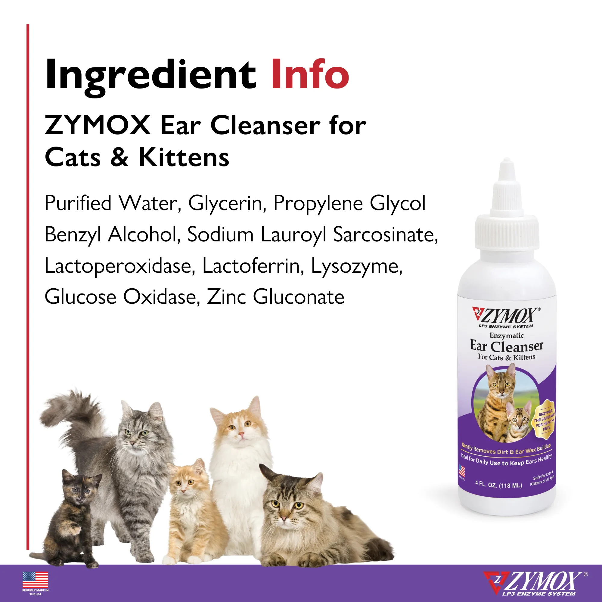 ZYMOX® Enzymatic Ear Cleanser for Cats & Kittens