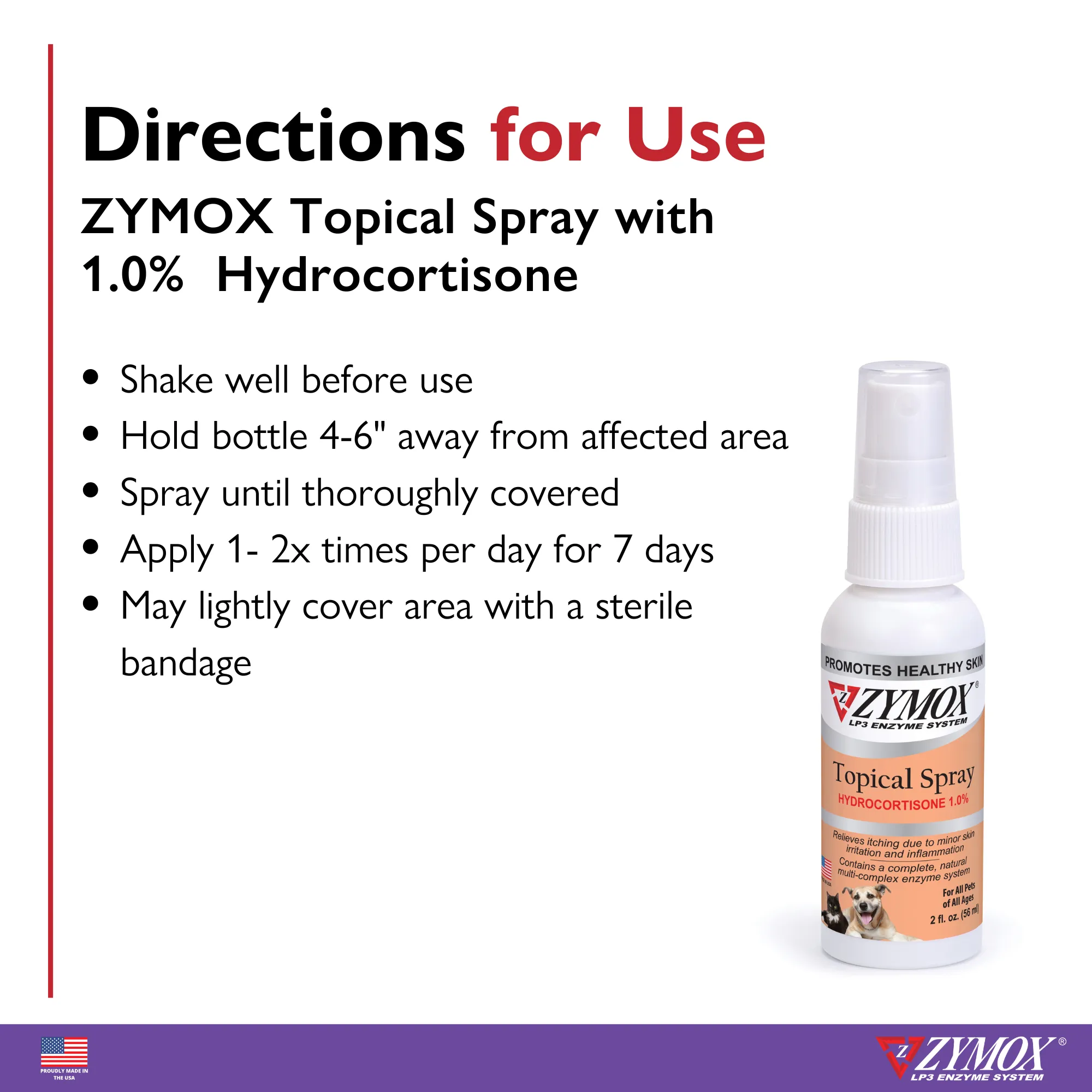 ZYMOX® Topical Spray with 1% Hydrocortisone