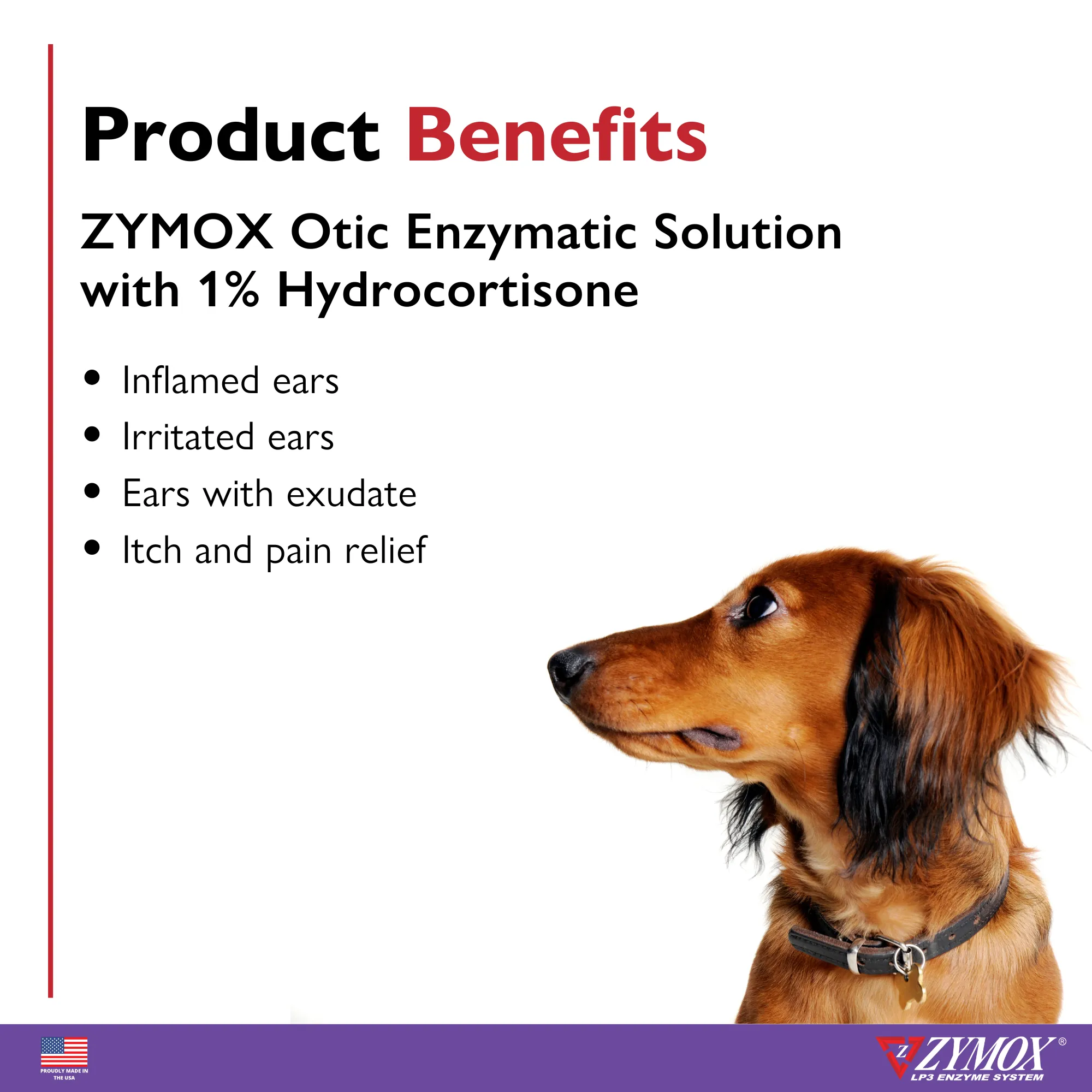 ZYMOX Otic Enzymatic Solution With 1% Hydrocortisone, Authentic Product Made in the USA - 1.25 oz