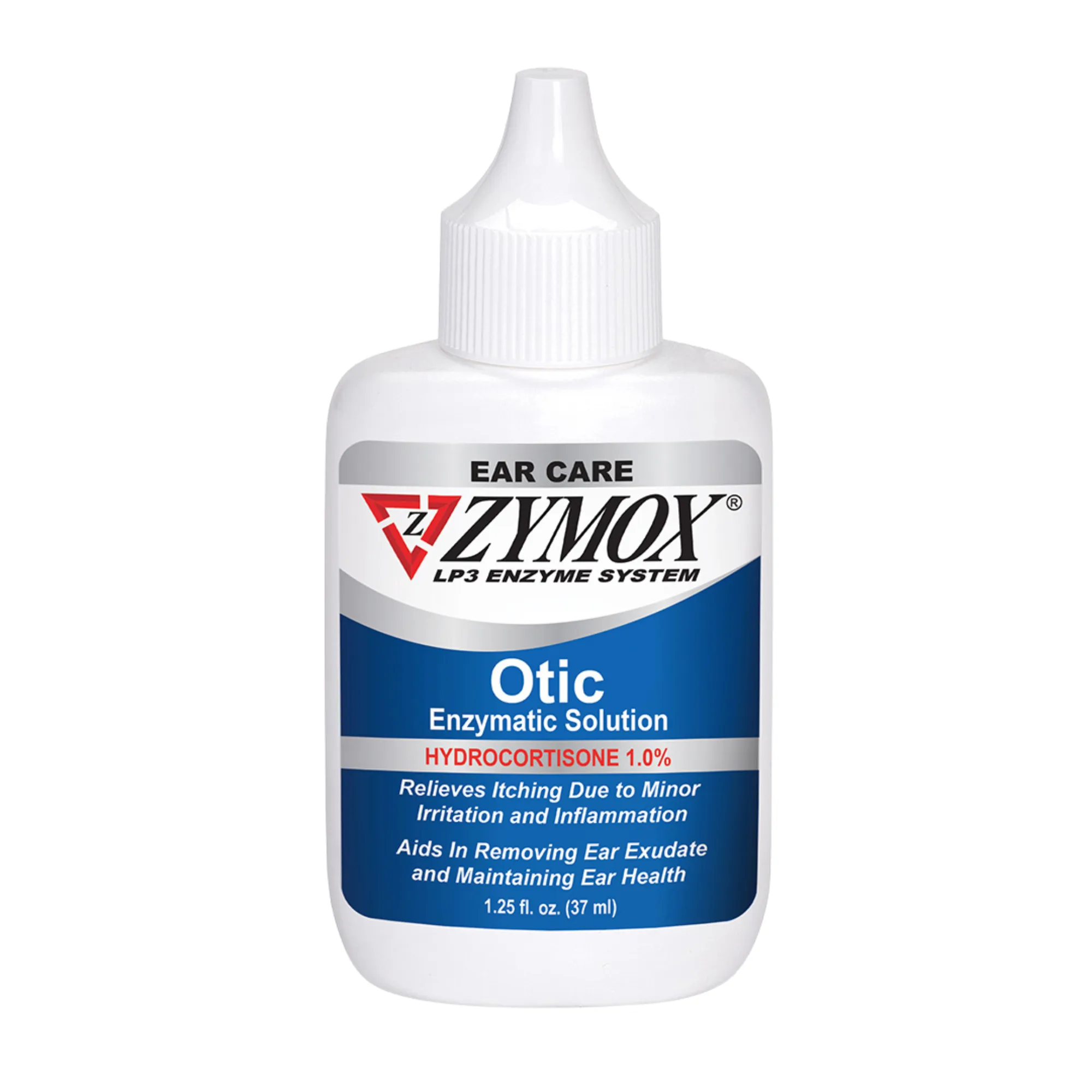 ZYMOX Otic Enzymatic Solution With 1% Hydrocortisone, Authentic Product Made in the USA - 1.25 oz