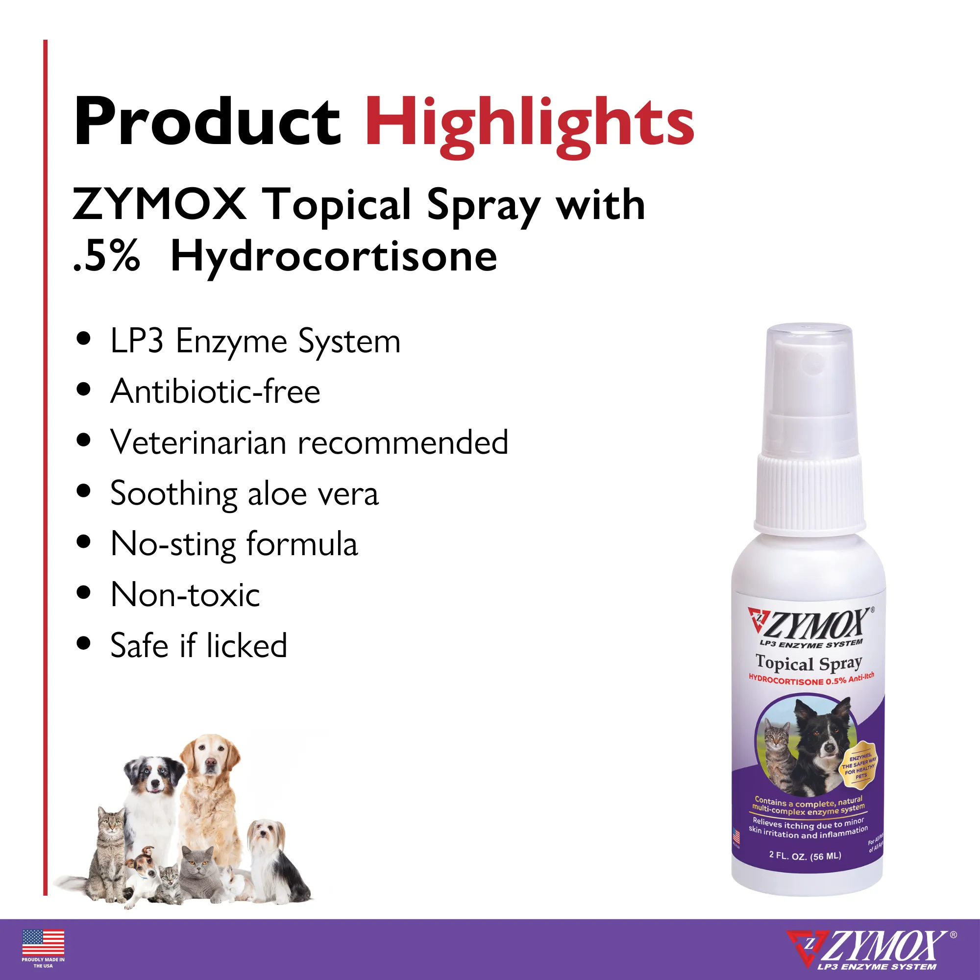 ZYMOX® Topical Spray with .5% Hydrocortisone