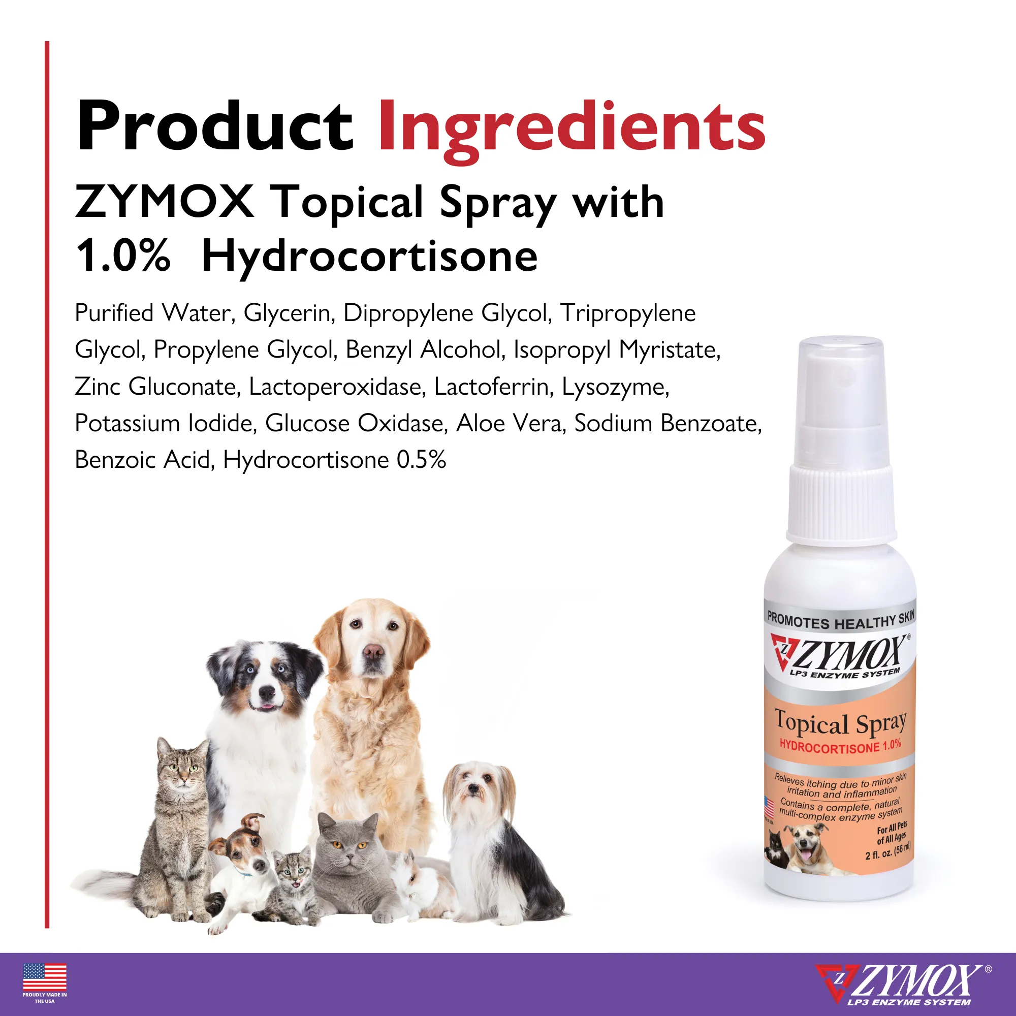 ZYMOX® Topical Spray with 1% Hydrocortisone