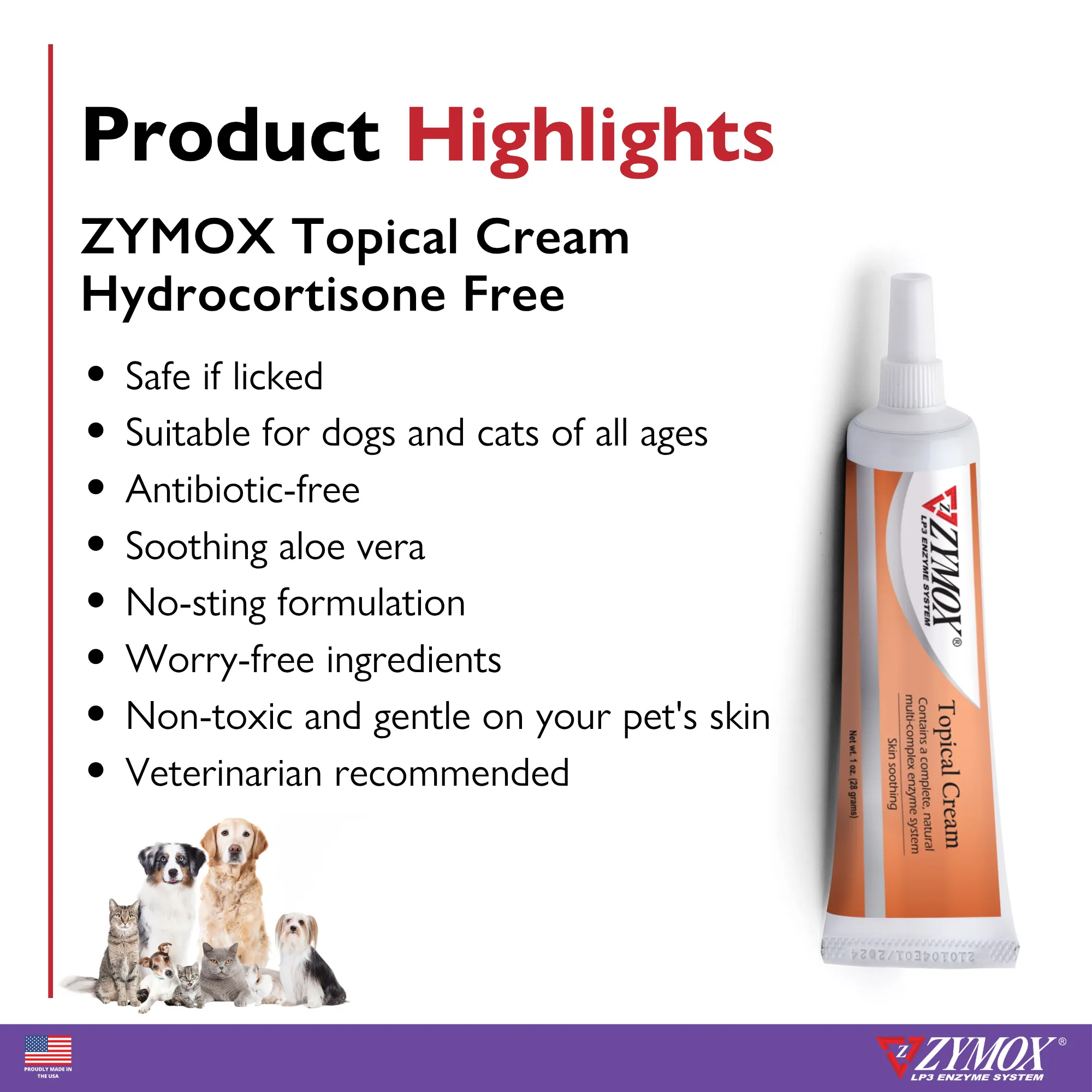 ZYMOX® Topical Cream Hydrocortisone Free