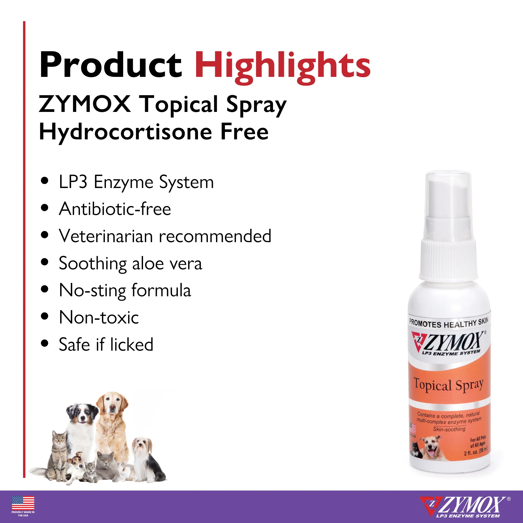ZYMOX® Topical Spray Hydrocortisone Free
