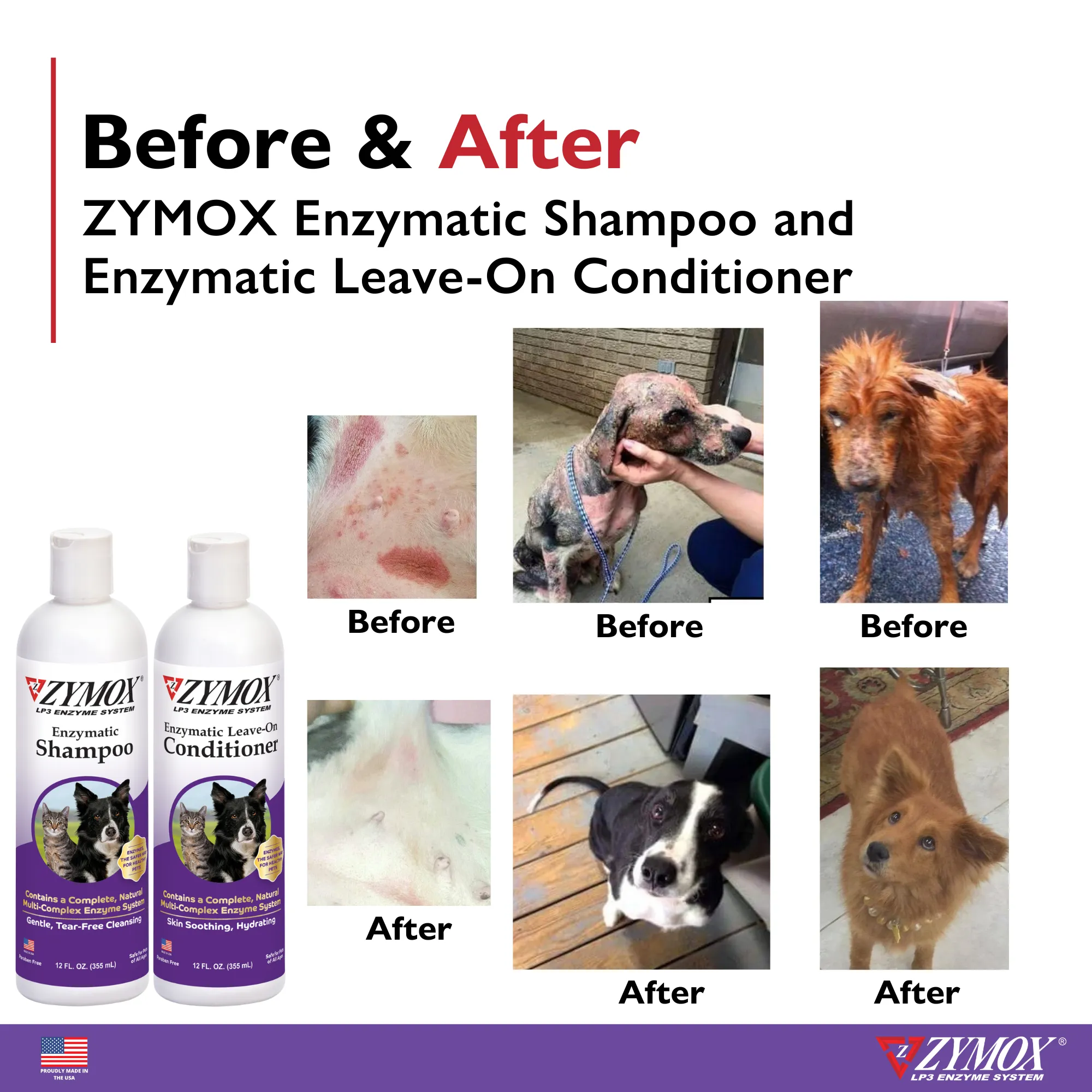 ZYMOX Shampoo, Authentic Product Made in the USA - 12 oz