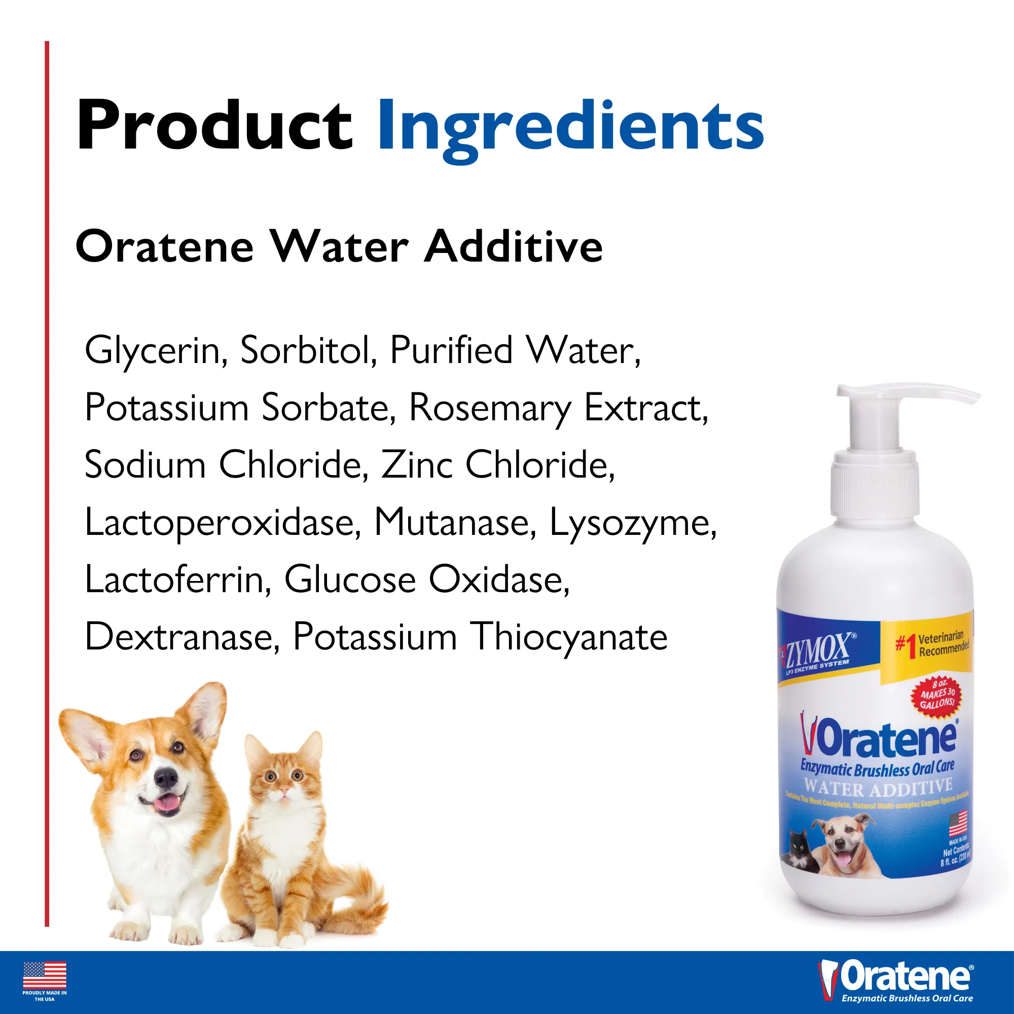 Oratene® Enzymatic Brushless Water Additive, Authentic Product Made in the USA - 4 oz
