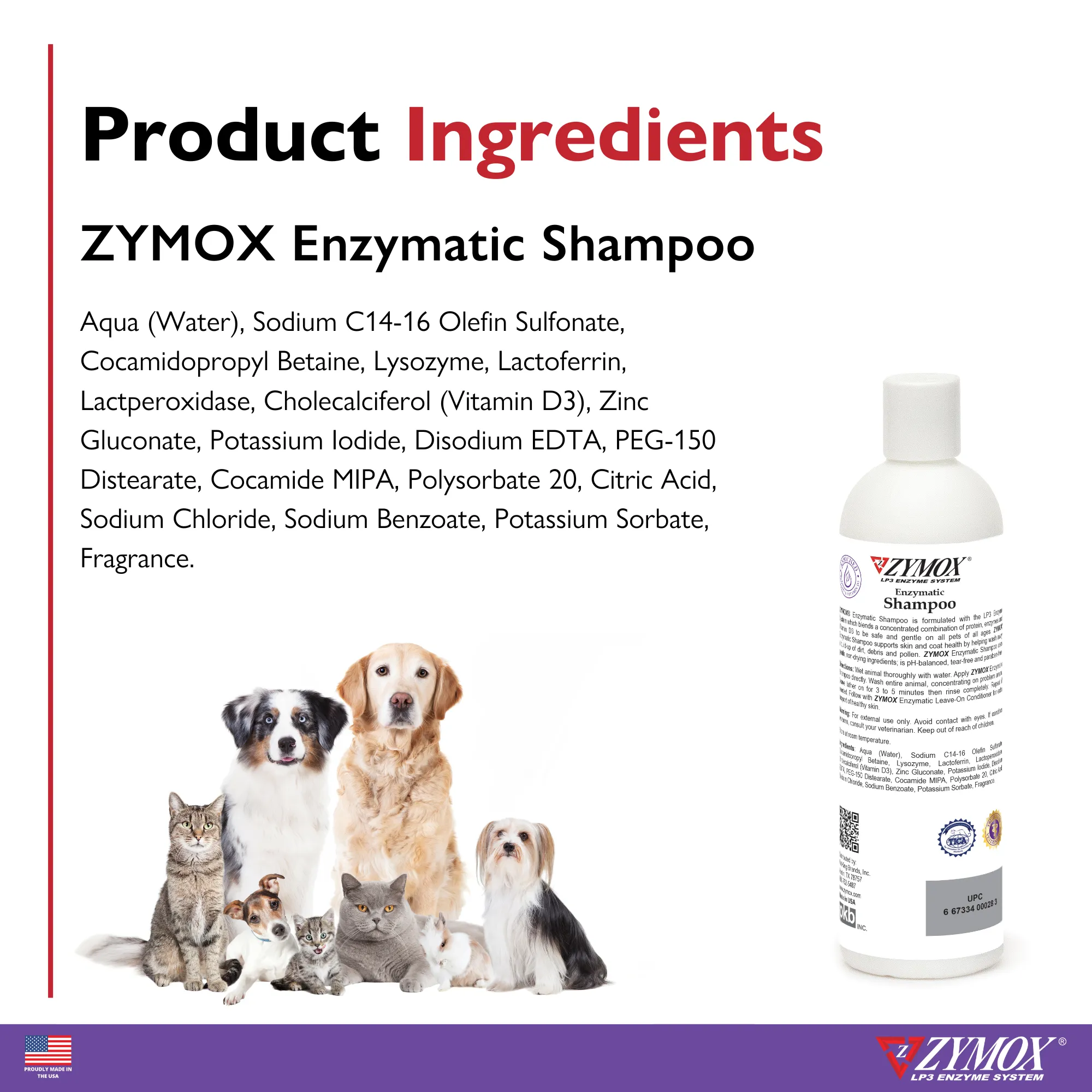 ZYMOX® Enzymatic Shampoo, Authentic Product Made in the USA - 12 oz
