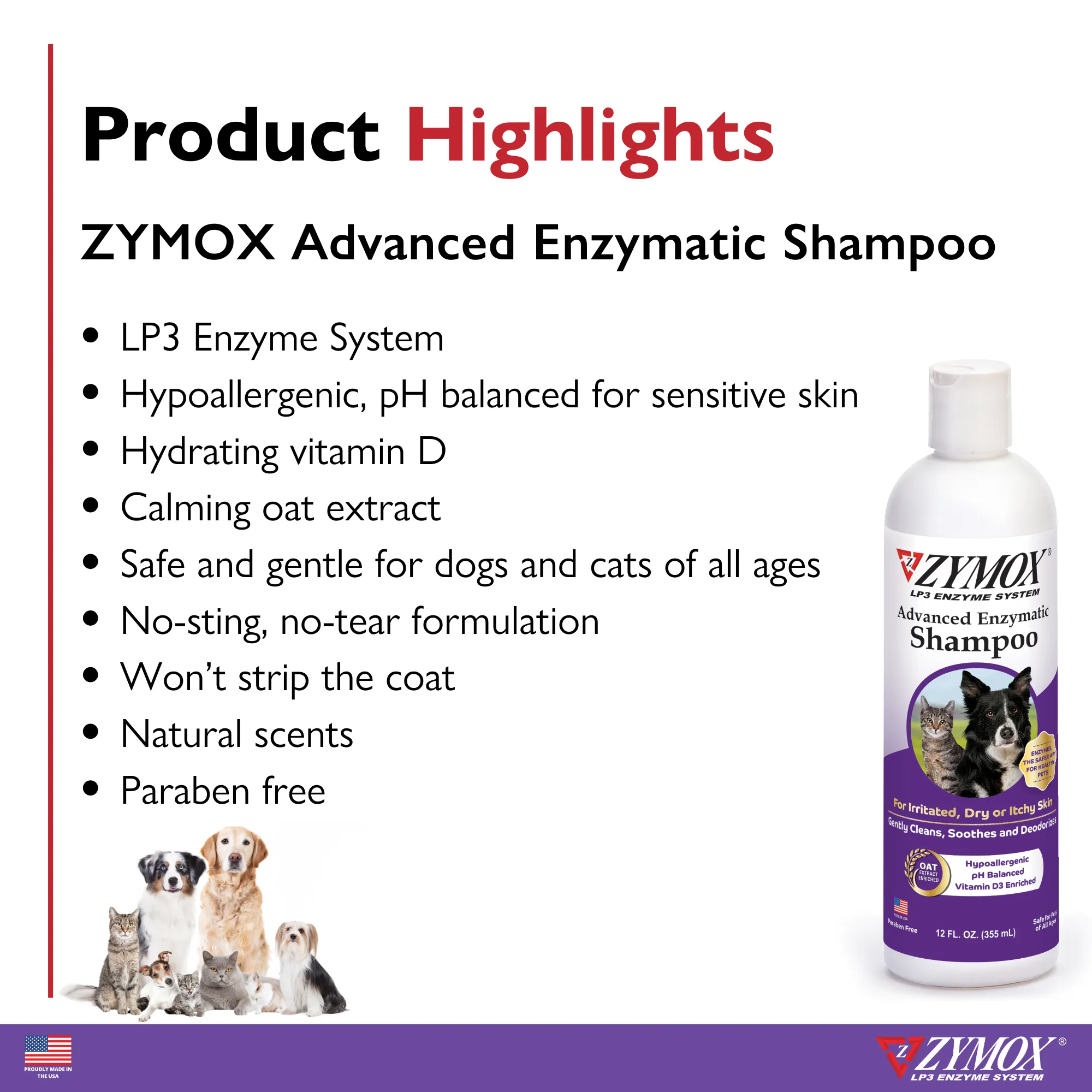 ZYMOX Advanced Enzymatic Shampoo - 12 oz