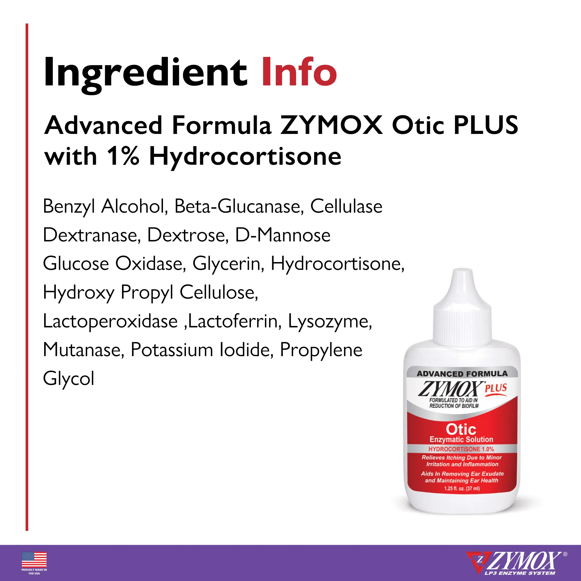 ZYMOX PLUS Advanced Otic Enzymatic Solution with 1% Hydrocortisone